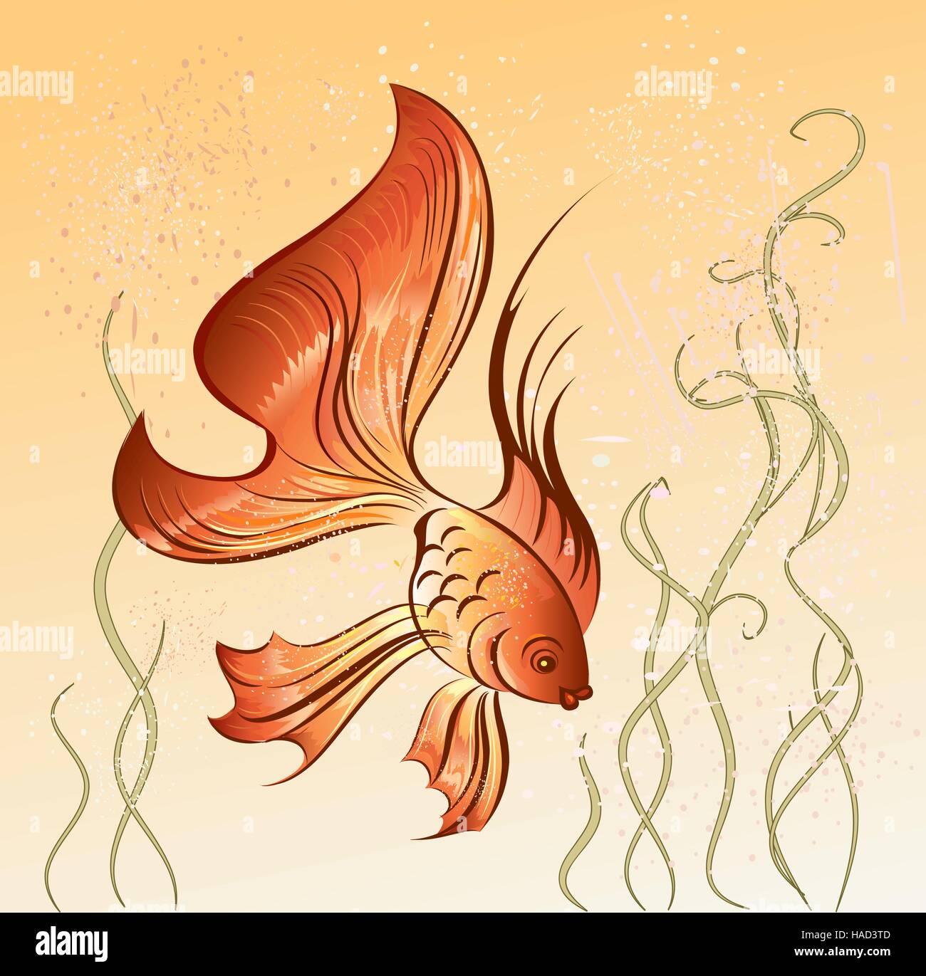 Poisson rouge poisson rouge de l'Est Illustration de Vecteur