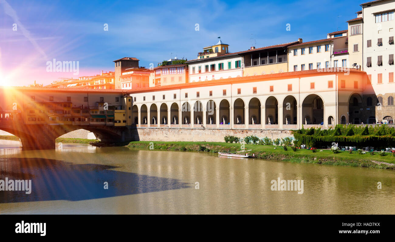 L'Italie. Florence. Bridge Ponte Vecchio Banque D'Images