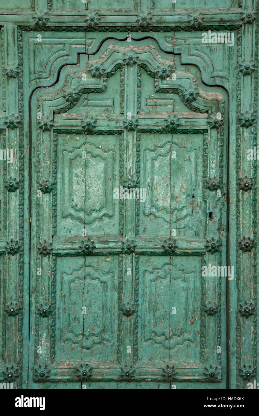 Porte, Puno Cathedral, Plaza de Armas, Puno, Pérou Banque D'Images