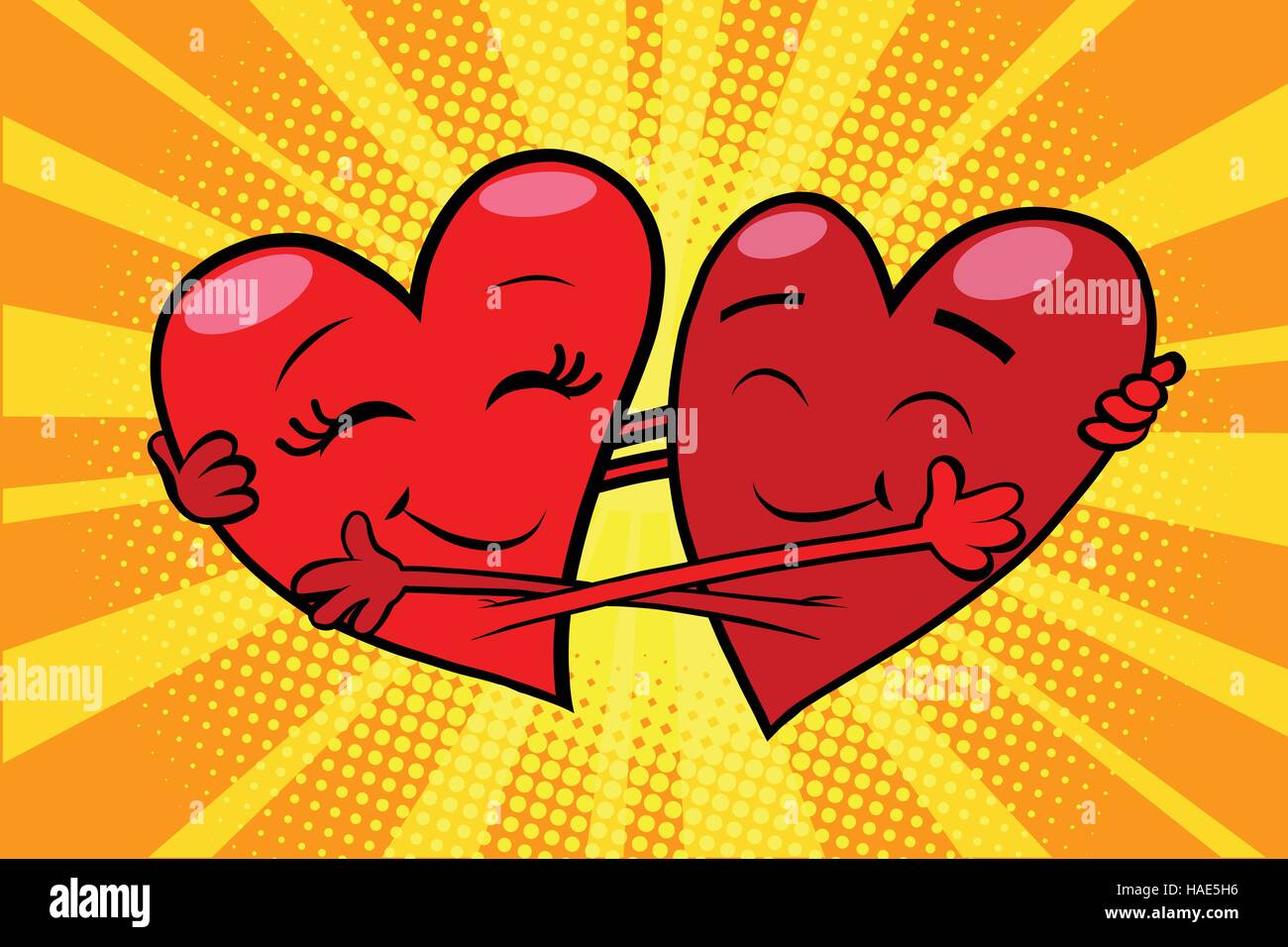 L'éternel amour coeur rouge Saint Valentin Illustration de Vecteur