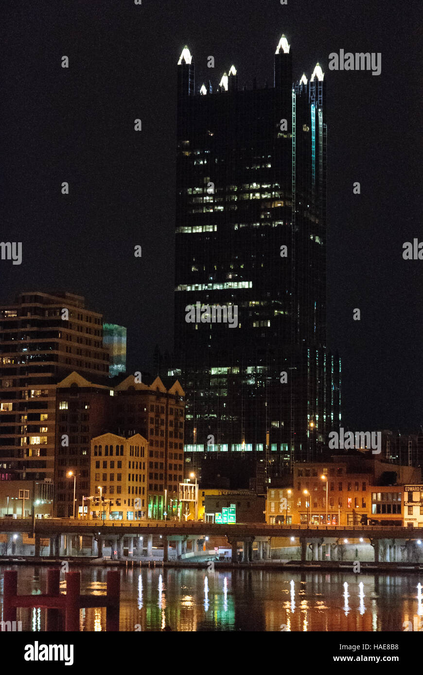 La rivière Allegheny Burgh Central Business District Banque D'Images