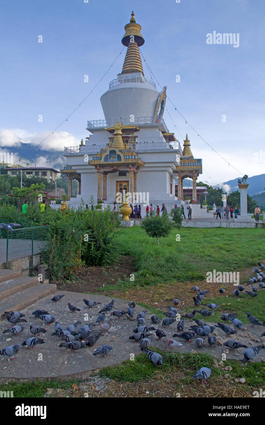 Le National Memorial Chorten à Thimphu Banque D'Images