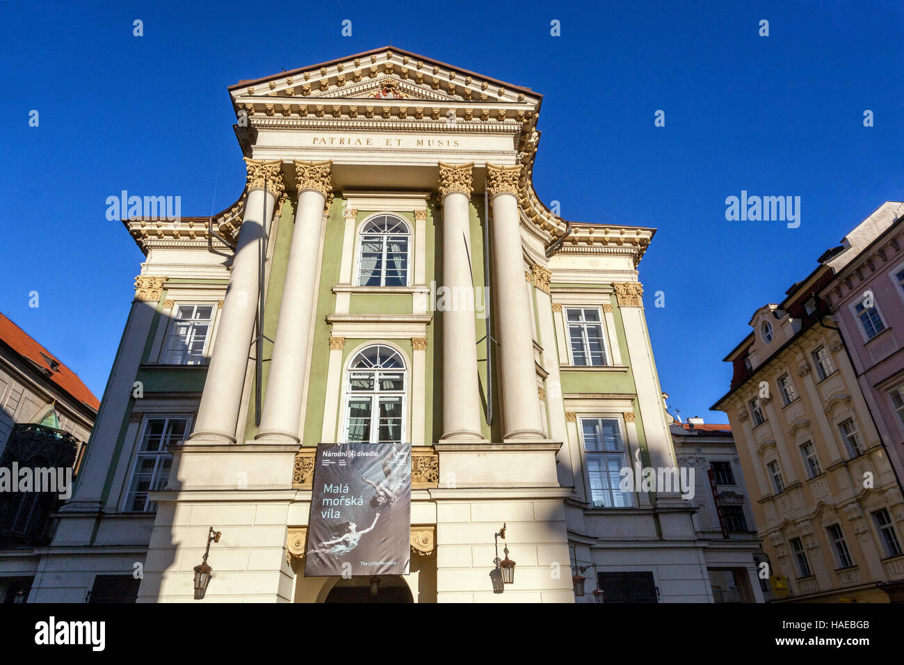 Le Théâtre des états, Stavovske divadlo est un théâtre historique à Prague. créé Don Giovanni de Mozart en République Tchèque Banque D'Images
