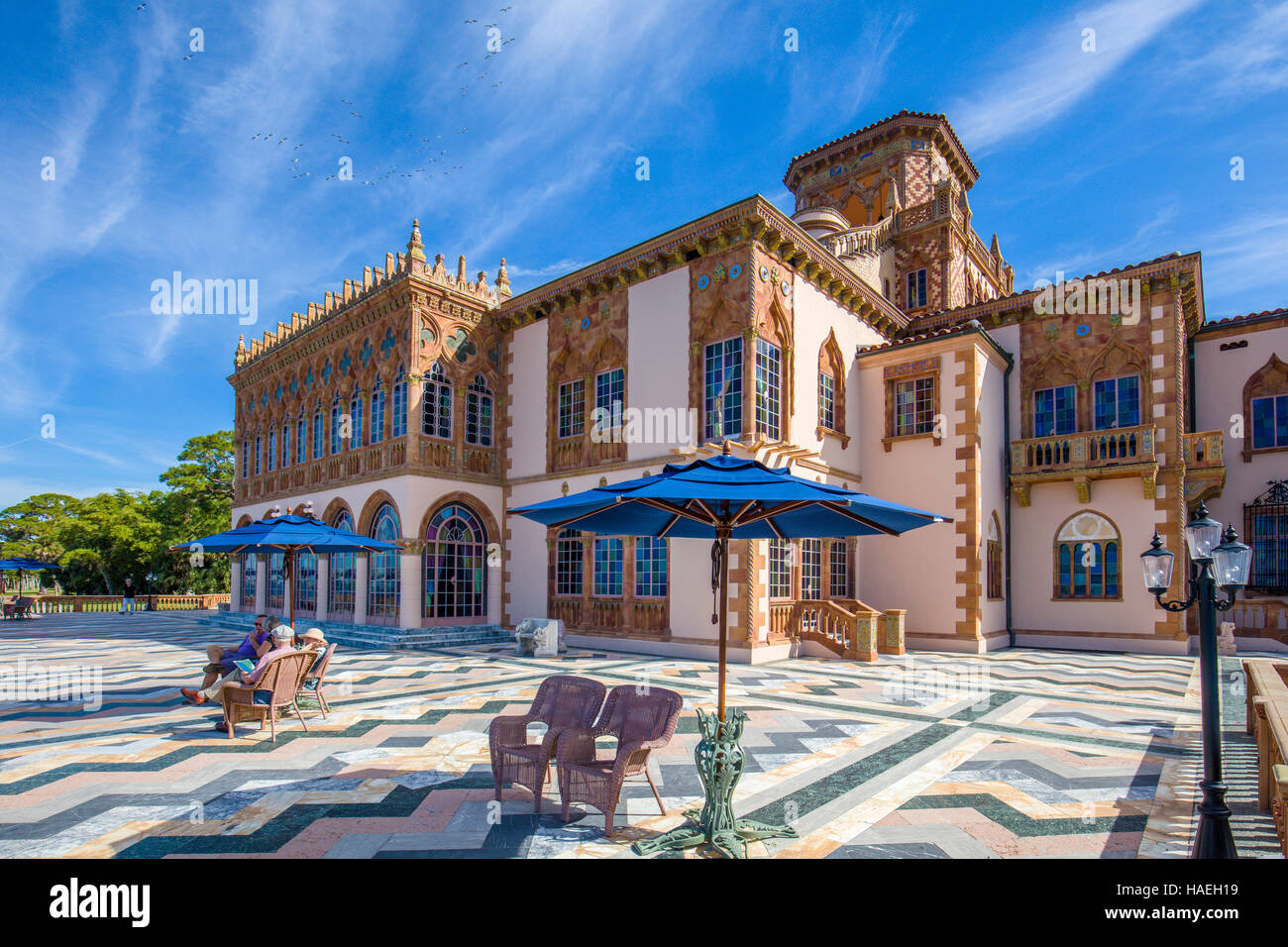 Ca' d'Zan l'opulent hôtel particulier dans le style renaissance méditerranéenne de John & en Ringling à Sarasota en Floride Banque D'Images