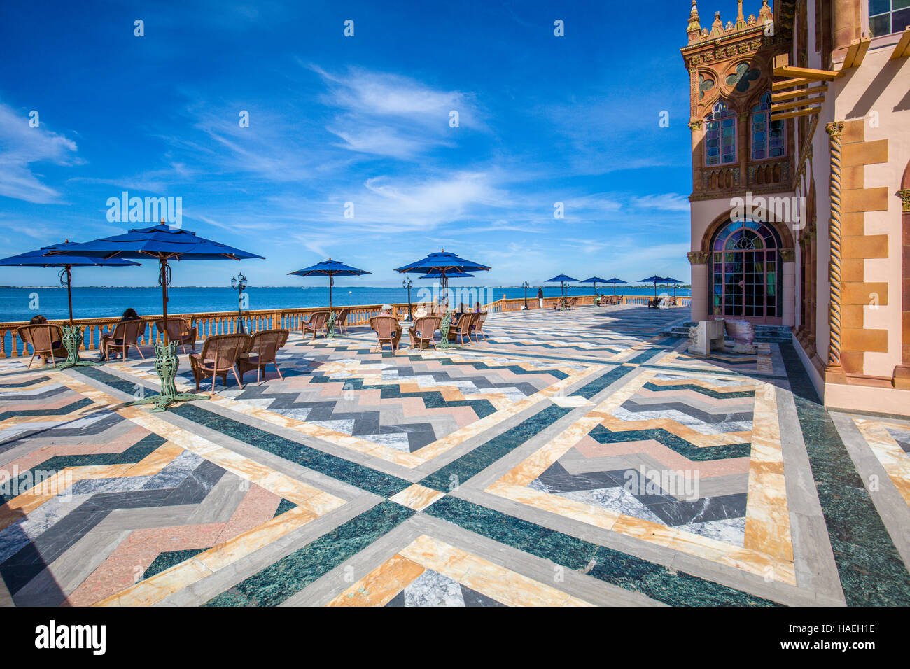 Ca' d'Zan l'opulent hôtel particulier dans le style renaissance méditerranéenne de John & en Ringling à Sarasota en Floride Banque D'Images