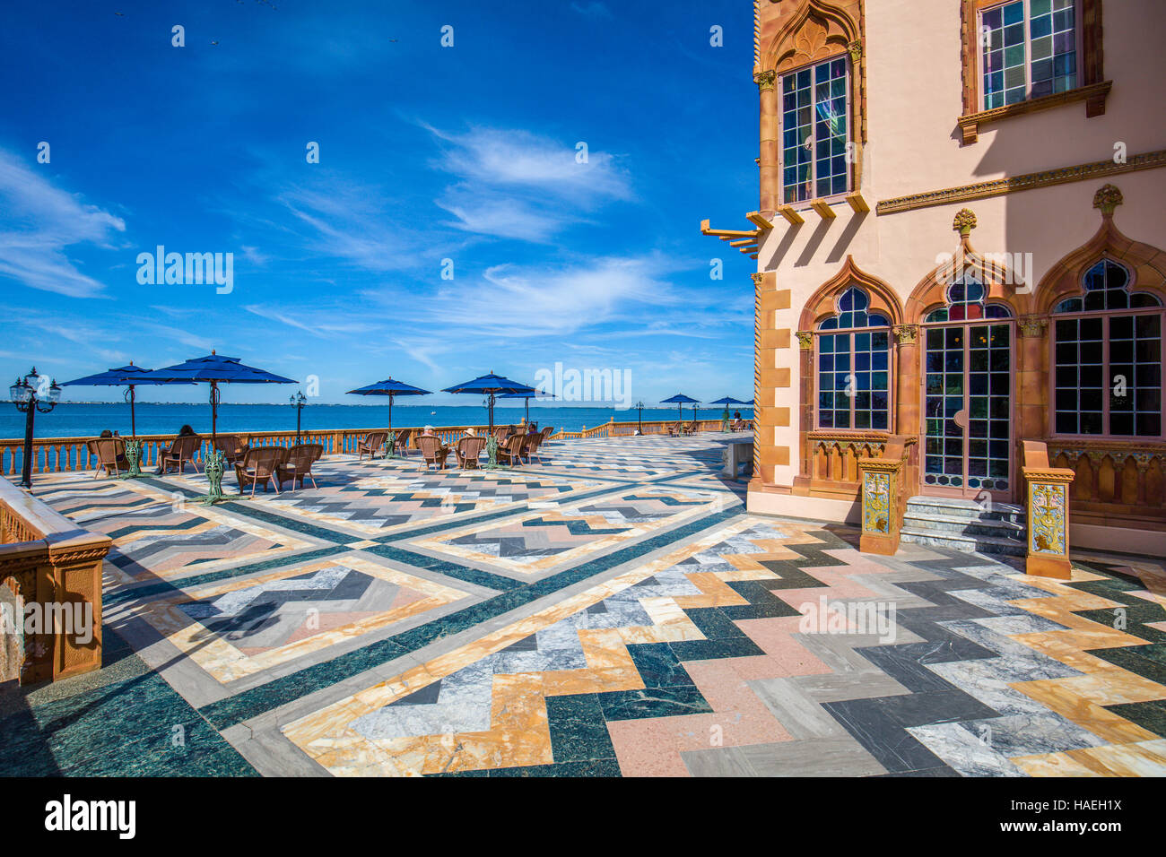 Ca' d'Zan l'opulent hôtel particulier dans le style renaissance méditerranéenne de John & en Ringling à Sarasota en Floride Banque D'Images