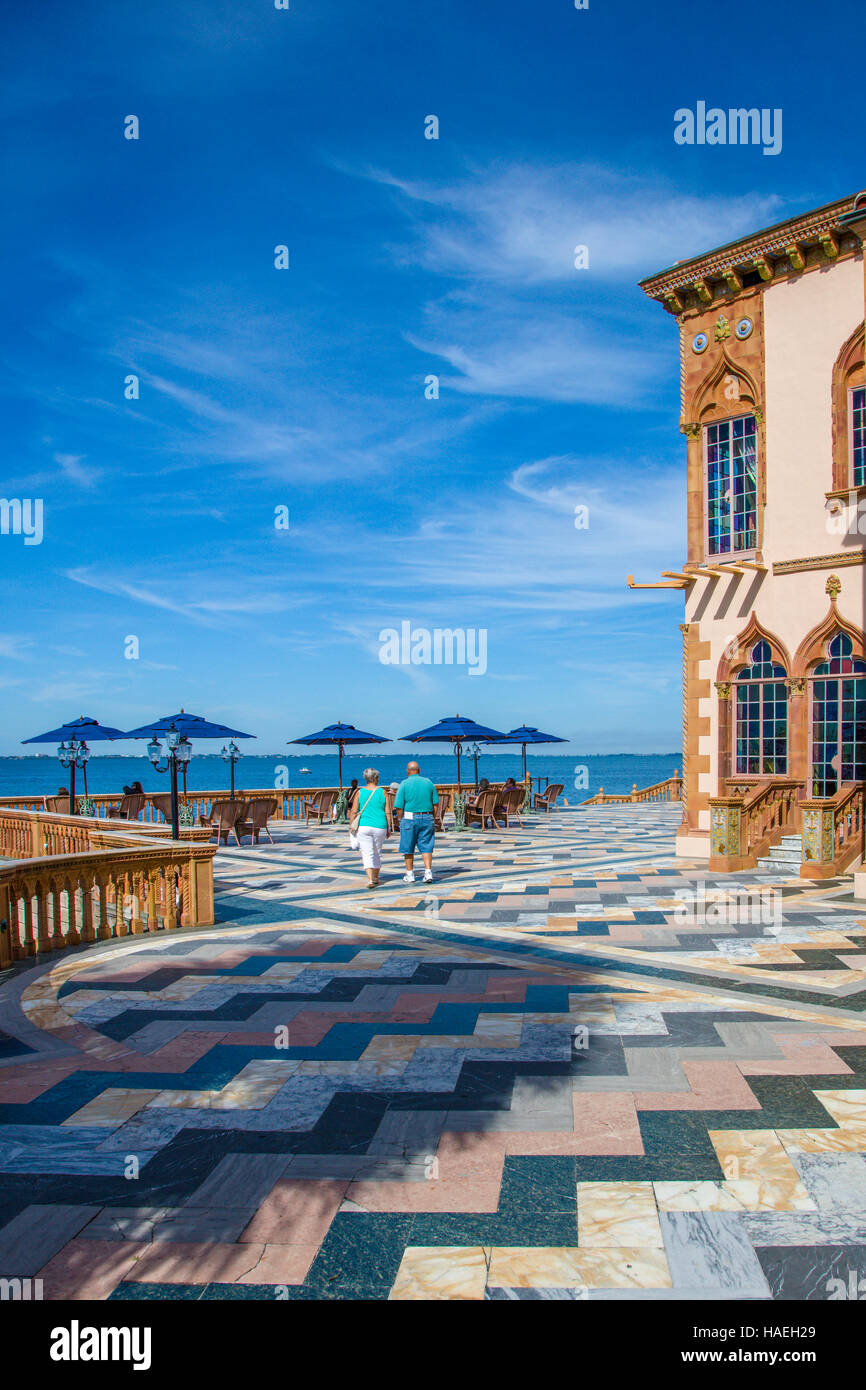 Ca' d'Zan l'opulent hôtel particulier dans le style renaissance méditerranéenne de John & en Ringling à Sarasota en Floride Banque D'Images