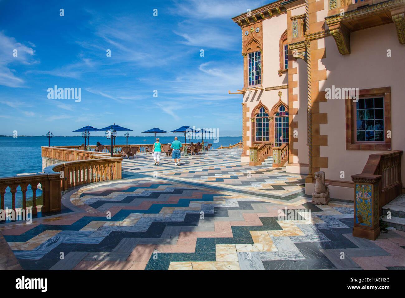 Ca' d'Zan l'opulent hôtel particulier dans le style renaissance méditerranéenne de John & en Ringling à Sarasota en Floride Banque D'Images