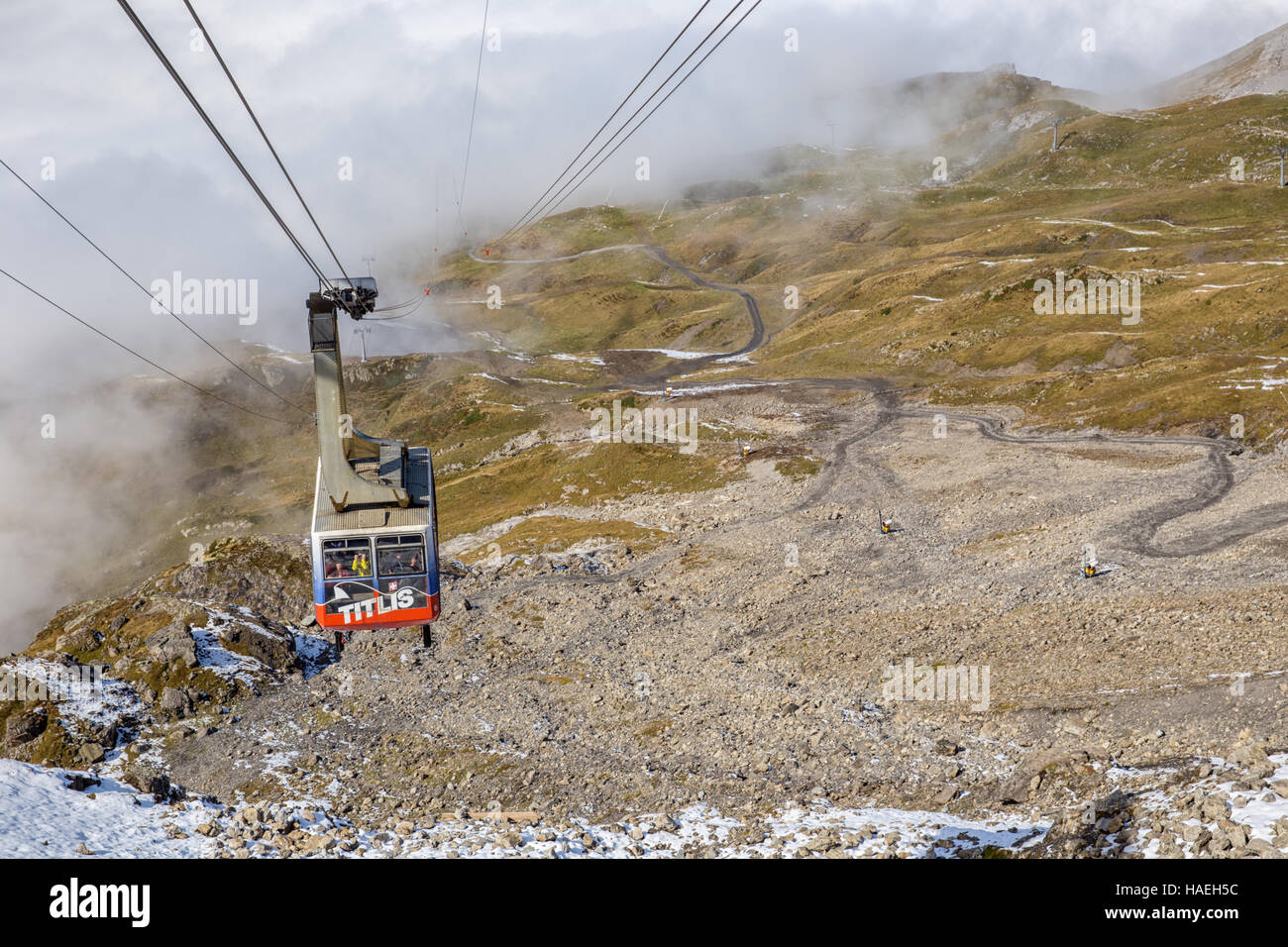 Mont du téléphérique Titlis, Suisse Banque D'Images