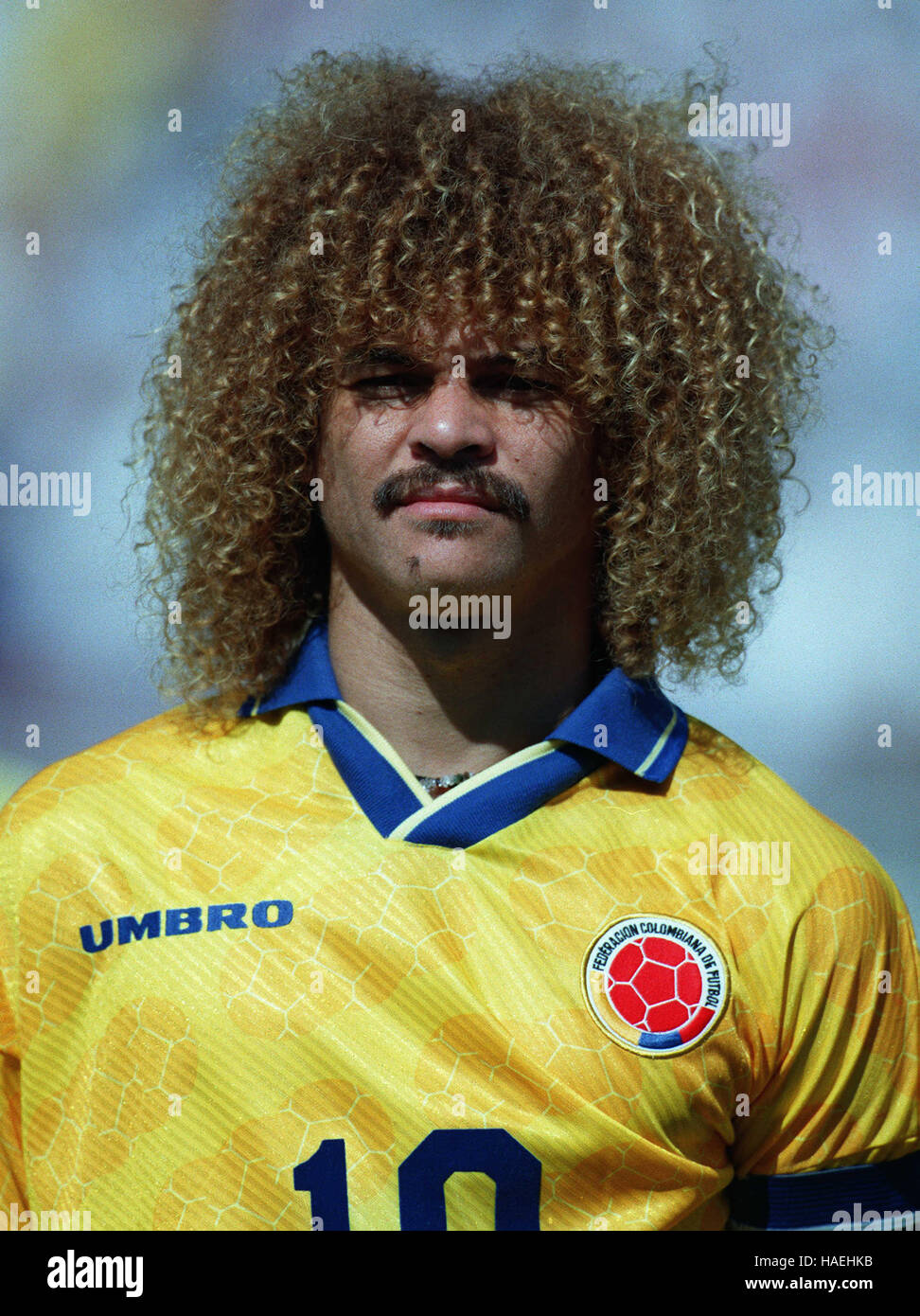 CARLOS VALDERRAMA COLOMBIE & ATLETICO 02 juillet 1994 JUNIOR Banque D'Images