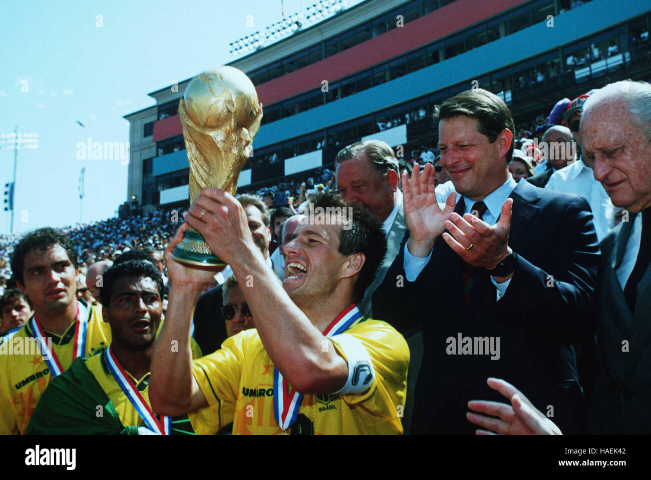 DUNGA ASCENSEURS POUR LA COUPE DU MONDE BRÉSIL 1994. La COUPE DU MONDE USA 17 Juillet 1994 Banque D'Images