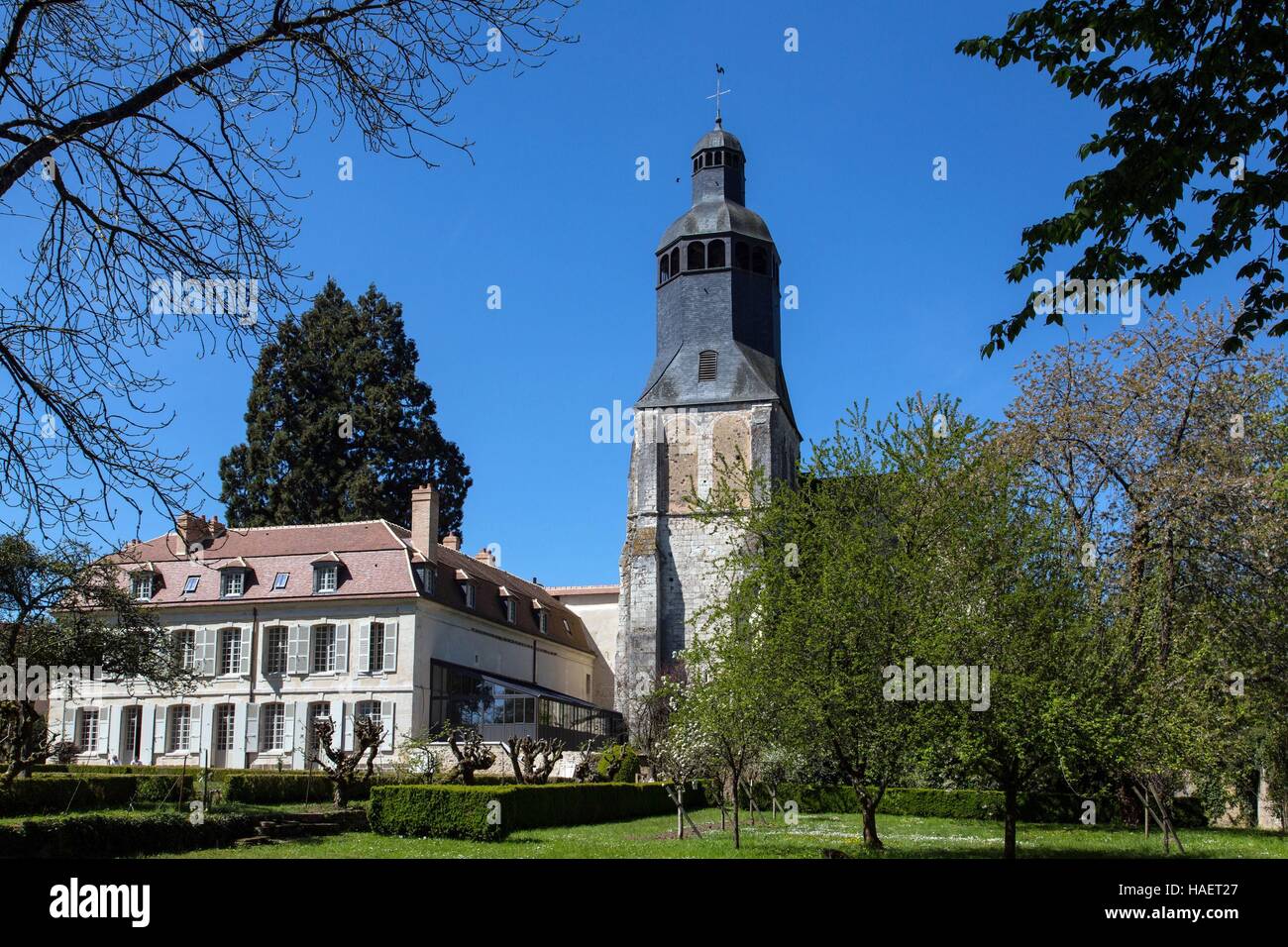 Restauration de l'ancienne école militaire, propriété de Stéphane Bern en Thiron Gardais, EURE ET LOIR (28), centre-VAL DE LOIRE, FRANCE Banque D'Images