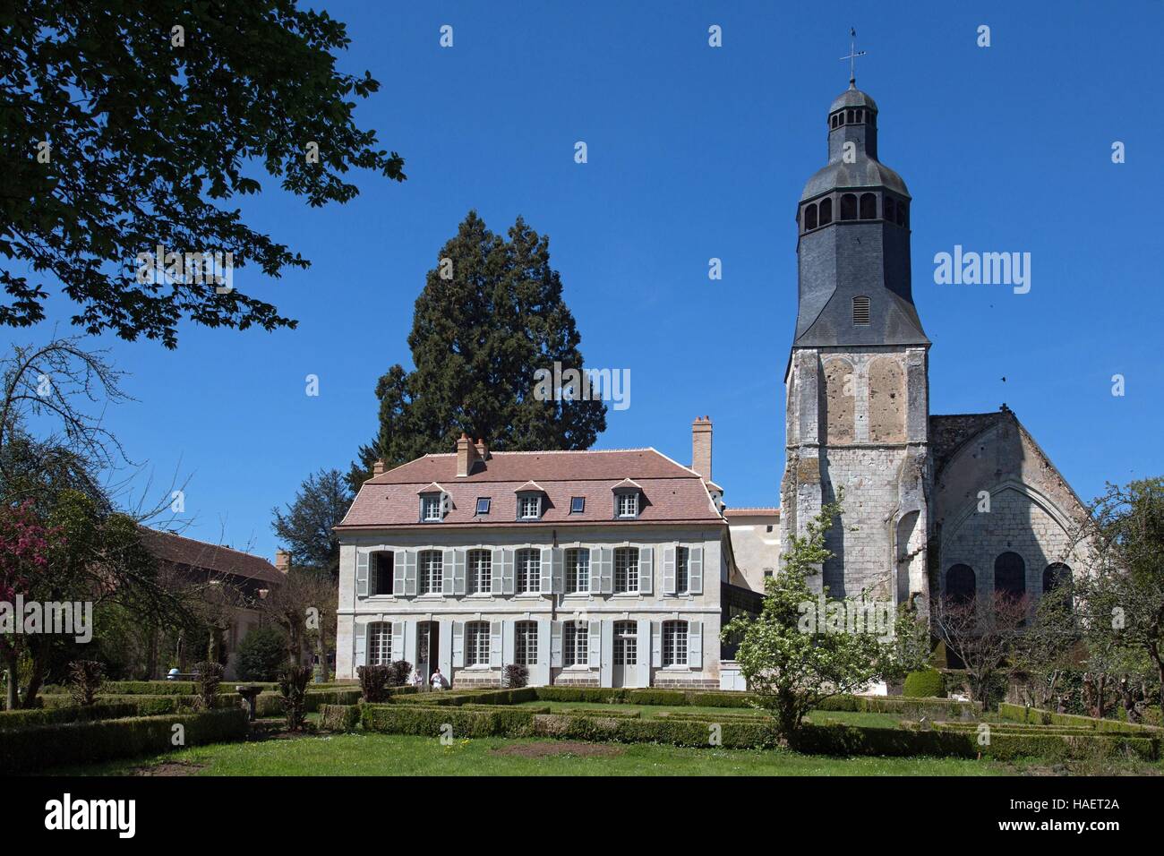 Restauration de l'ancienne école militaire, propriété de Stéphane Bern en Thiron Gardais, EURE ET LOIR (28), centre-VAL DE LOIRE, FRANCE Banque D'Images