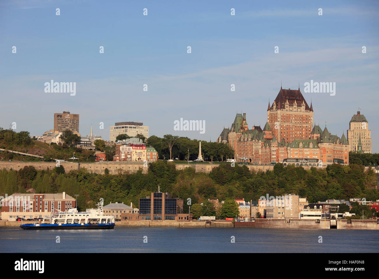Canada, Québec, Skyline, fleuve Saint-Laurent, Banque D'Images