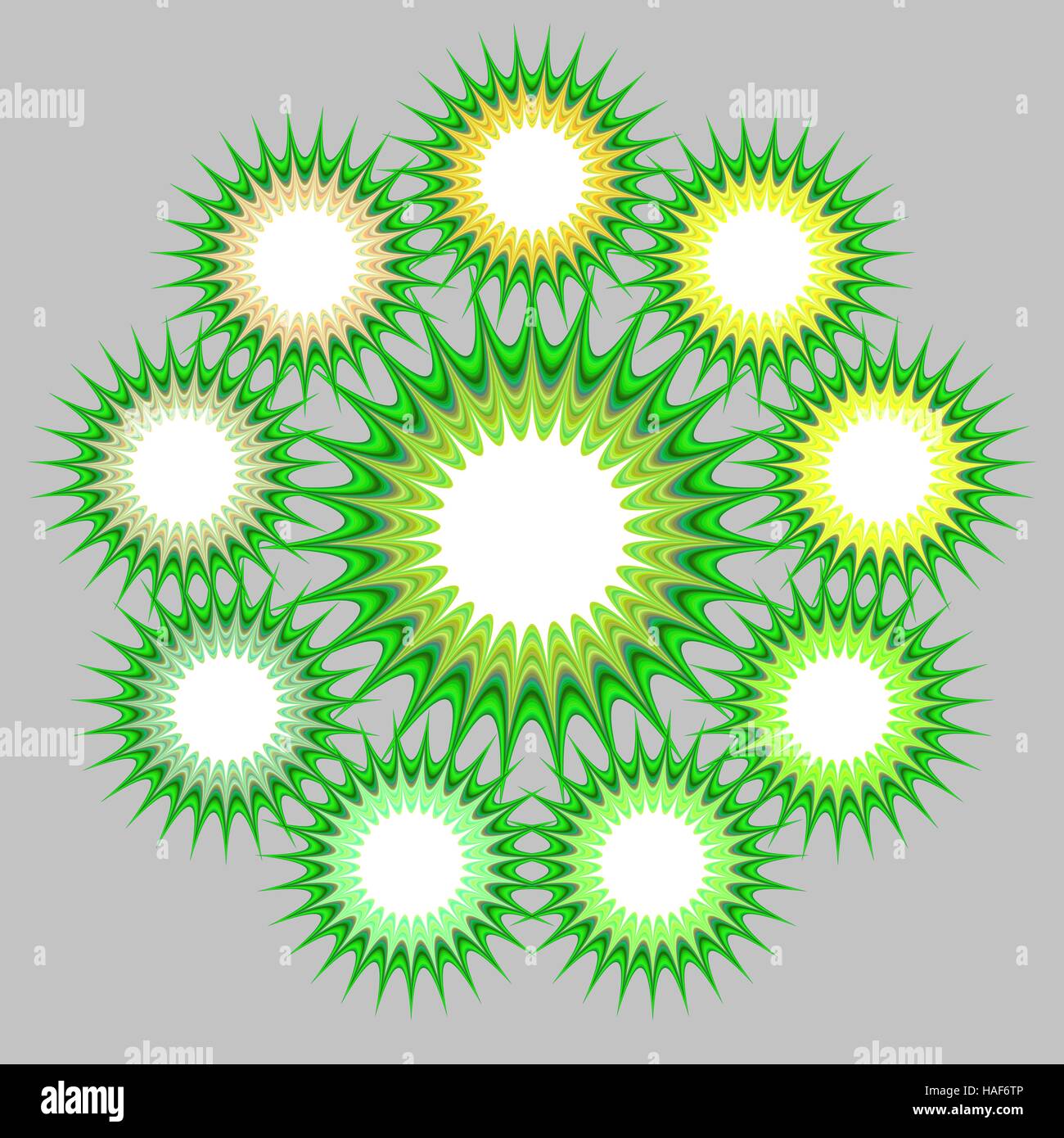Fractale modèle infographique Green Star Illustration de Vecteur