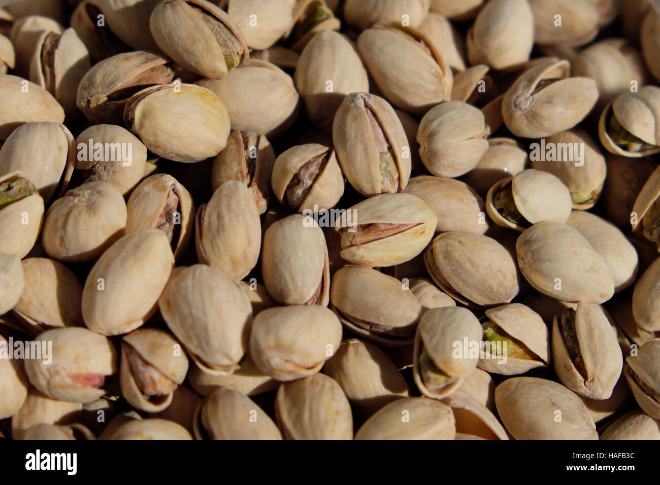 Pile de pistaches pistaches - contexte Banque D'Images