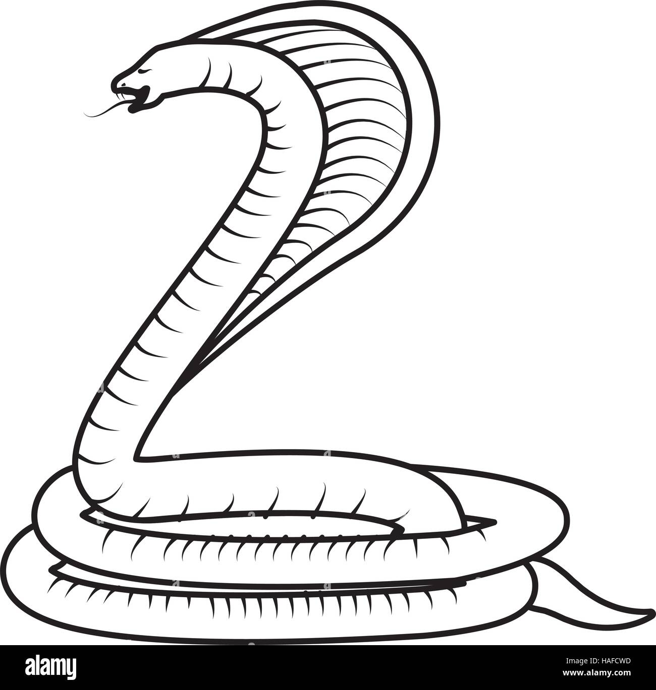 Cobra venimeux serpent Illustration de Vecteur