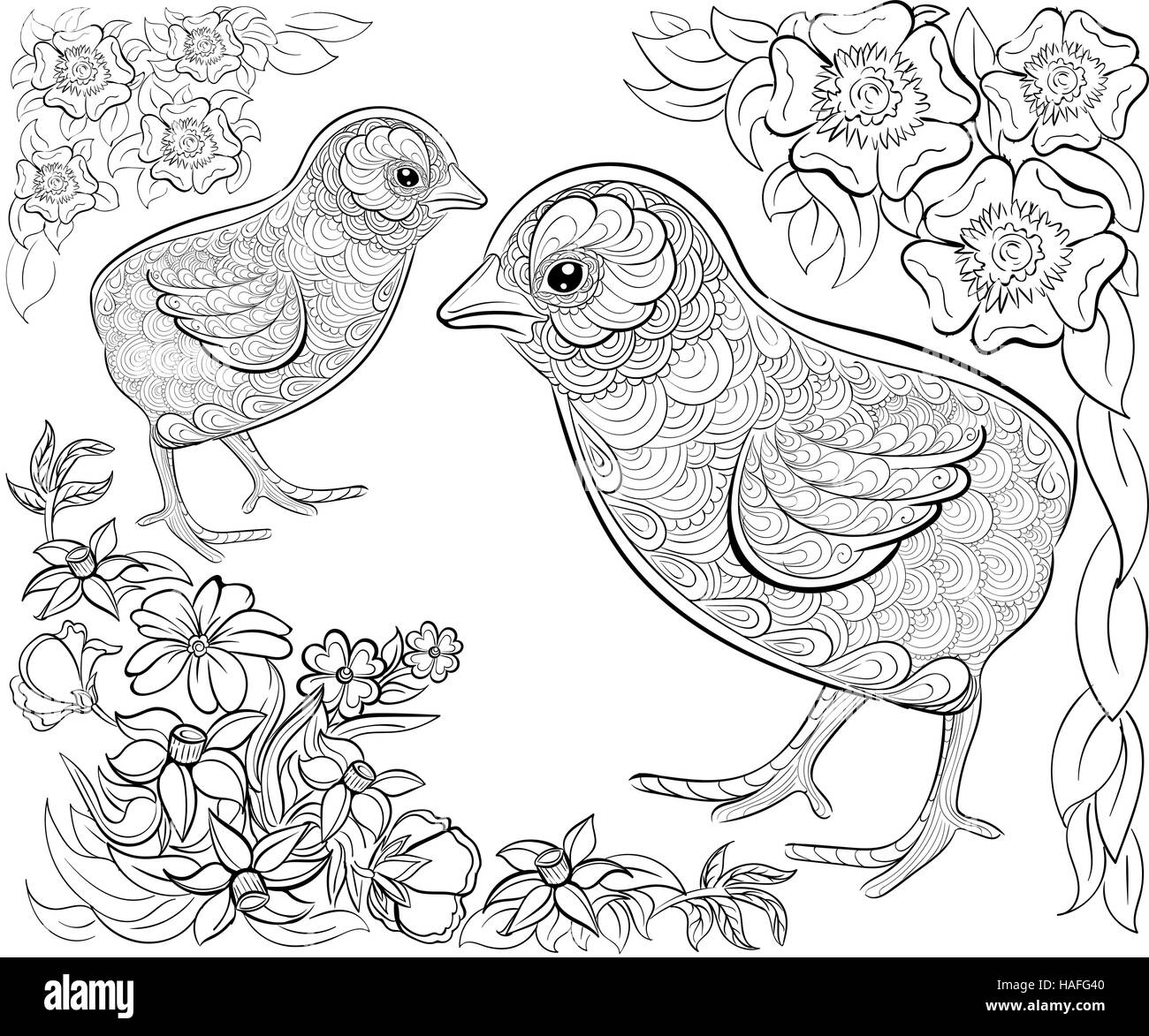 Modele D Encre A La Main Livre De Coloriage Joyeux Noel Pour Les Adultes Image Vectorielle Stock Alamy