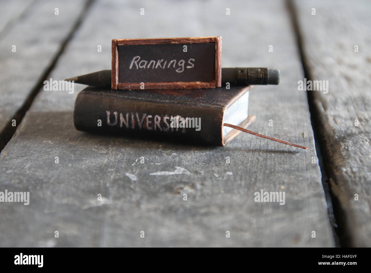 Les classements universitaires concept, vintage style. Banque D'Images