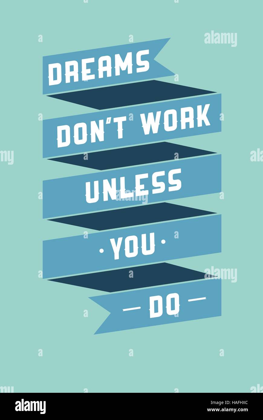 Affiche d'art avec des phrases de motivation Illustration de Vecteur