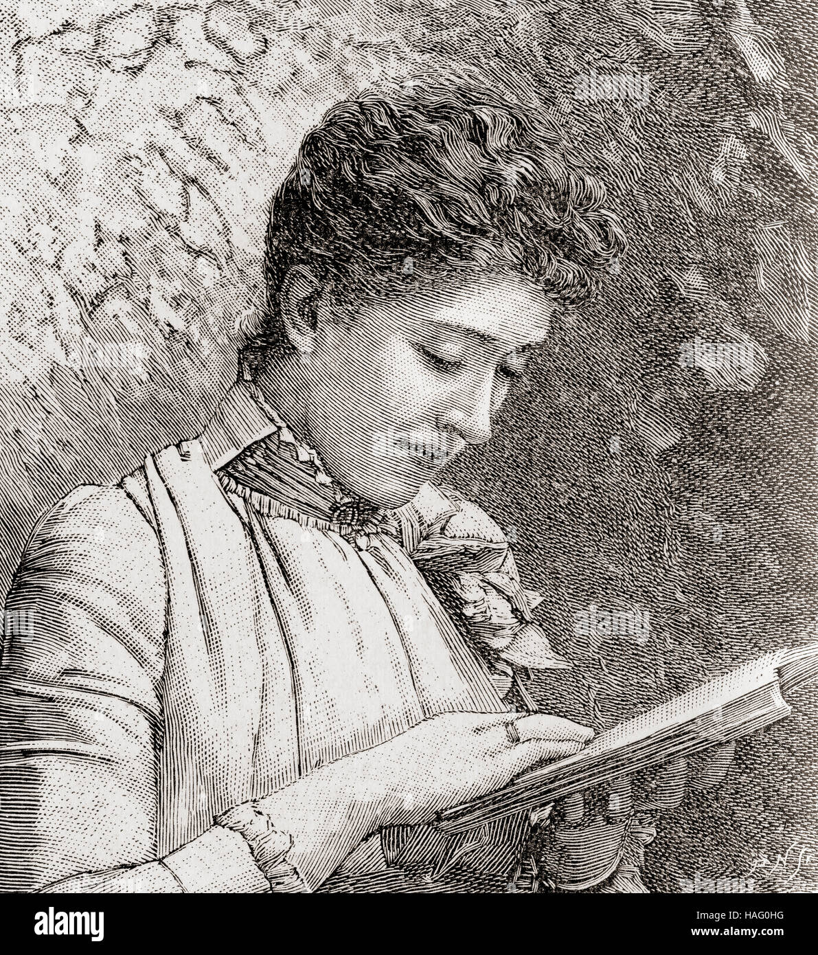 Marion Bessie Terry, 1853 - 1930. Actrice anglaise. Nom de scène, Ellen Terry. Du Strand Magazine, Vol I Janvier à juin 1891. Banque D'Images