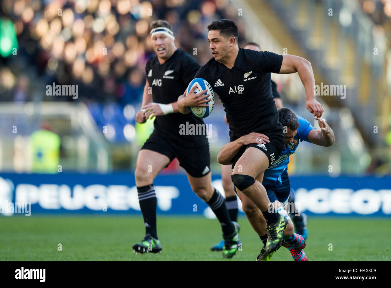 Roma ITALIE - 12 novembre 2016 - Rugby - Stadio Olimpico à Rome - Rugby - Test Match Italie Nouvelle-zélande - Copyright : © Riccardo Piccioli/Alamy Sport Banque D'Images