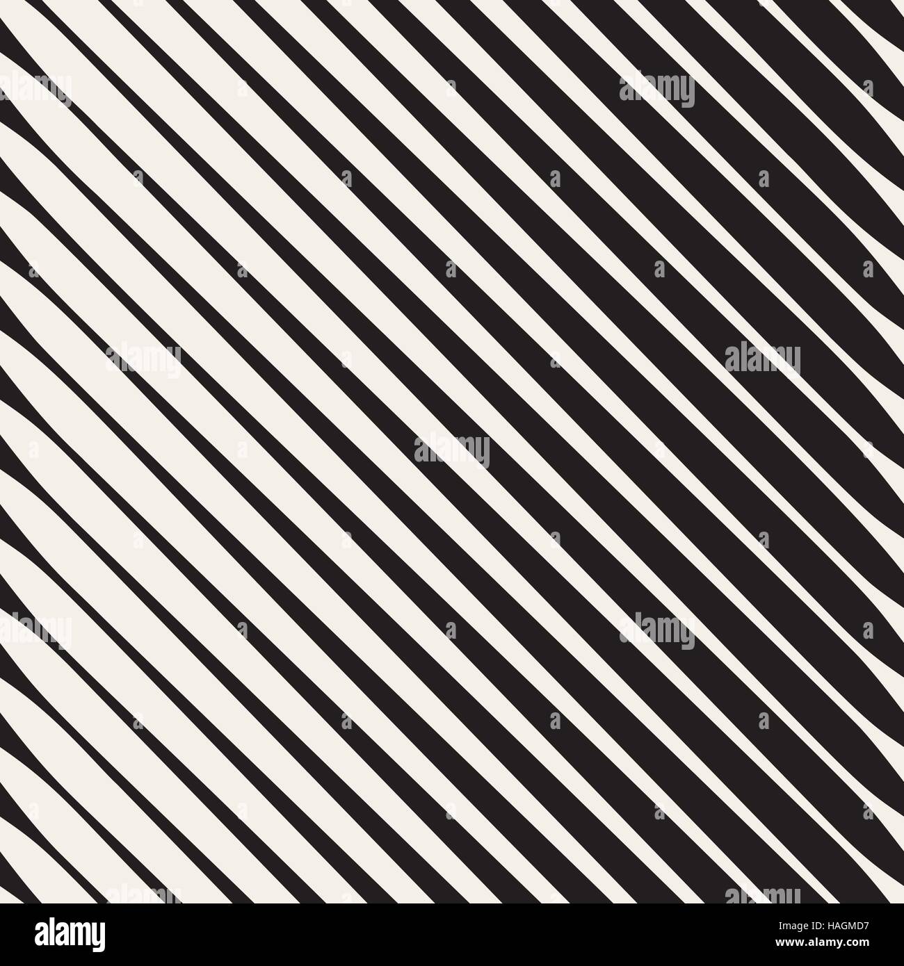 Seamless Vector Halftone noir et blanc rayures diagonales Illustration de Vecteur