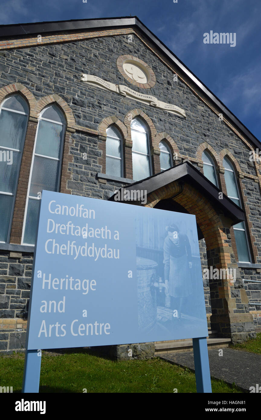 Llanwrtyd Wells Heritage & Arts Center. Dans l'ancienne chapelle des capacités. Powys, Pays de Galles Banque D'Images