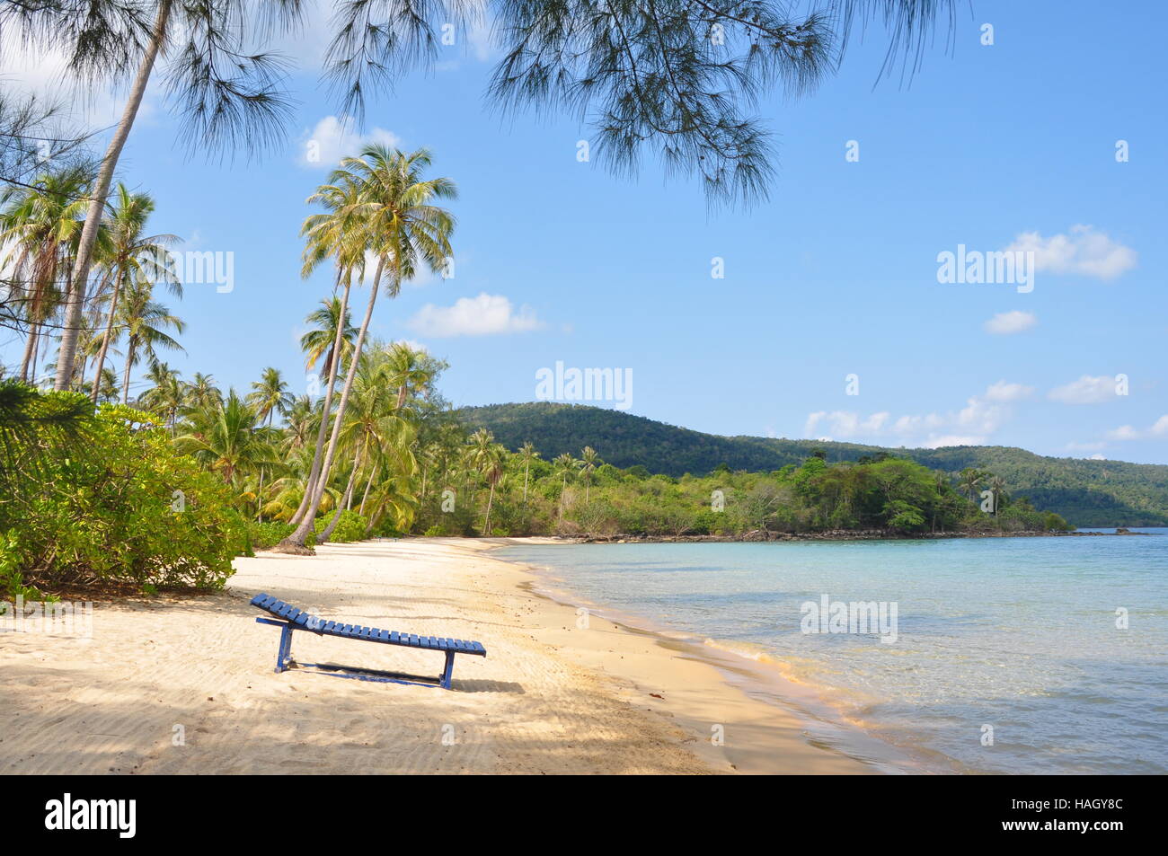 Lonely Beach, Koh Rong, Paradise Island, au Cambodge Banque D'Images