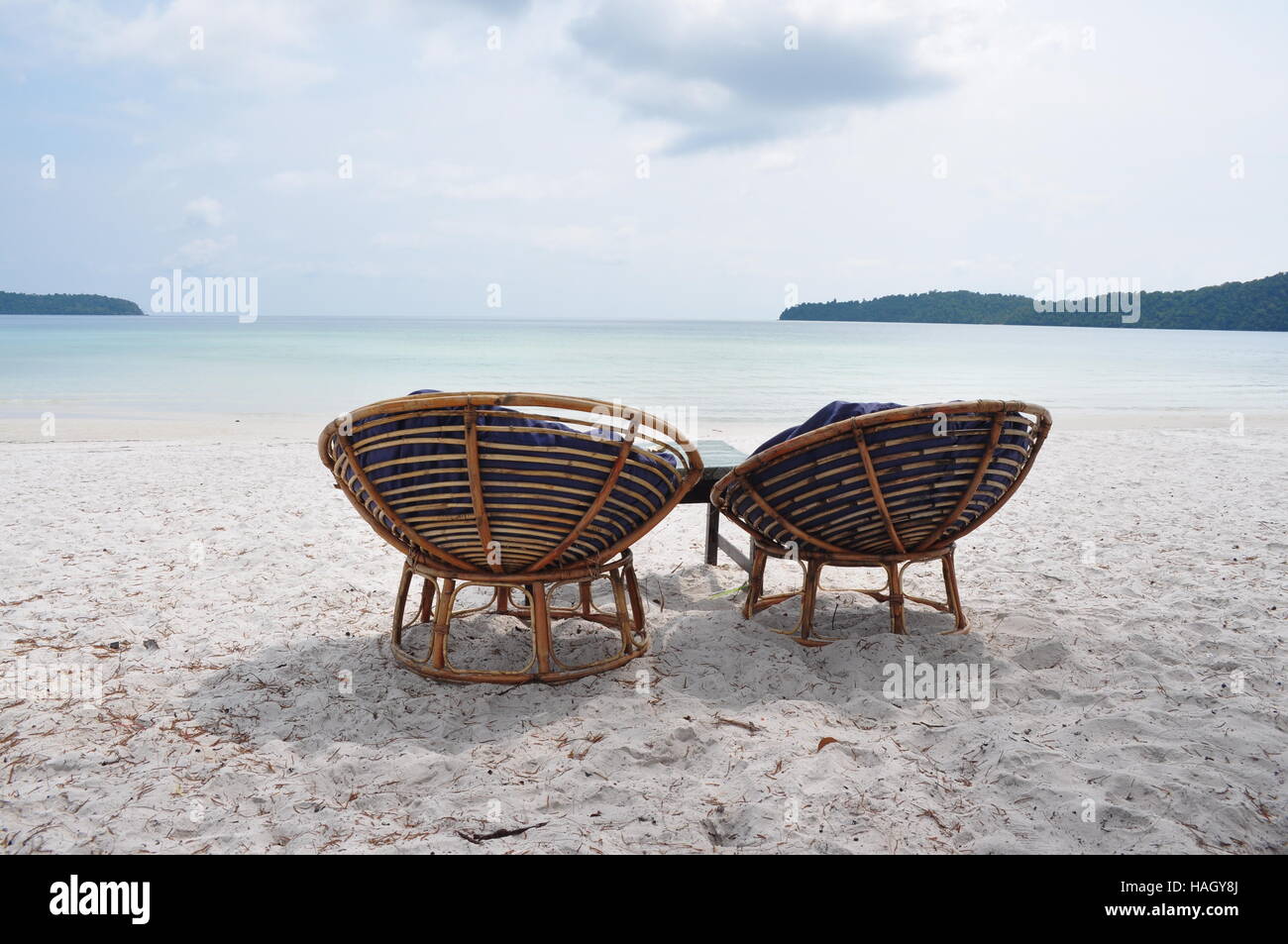 La baie de sarrasine, Koh Rong Samloem, paradise au Cambodge Banque D'Images