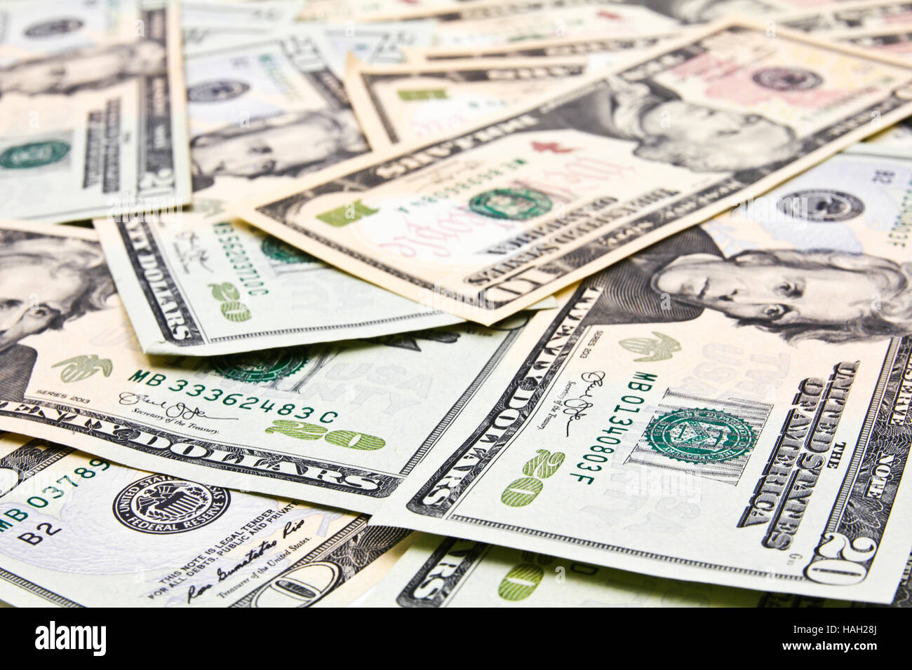 Billets d'un dollar pour le fond Banque D'Images