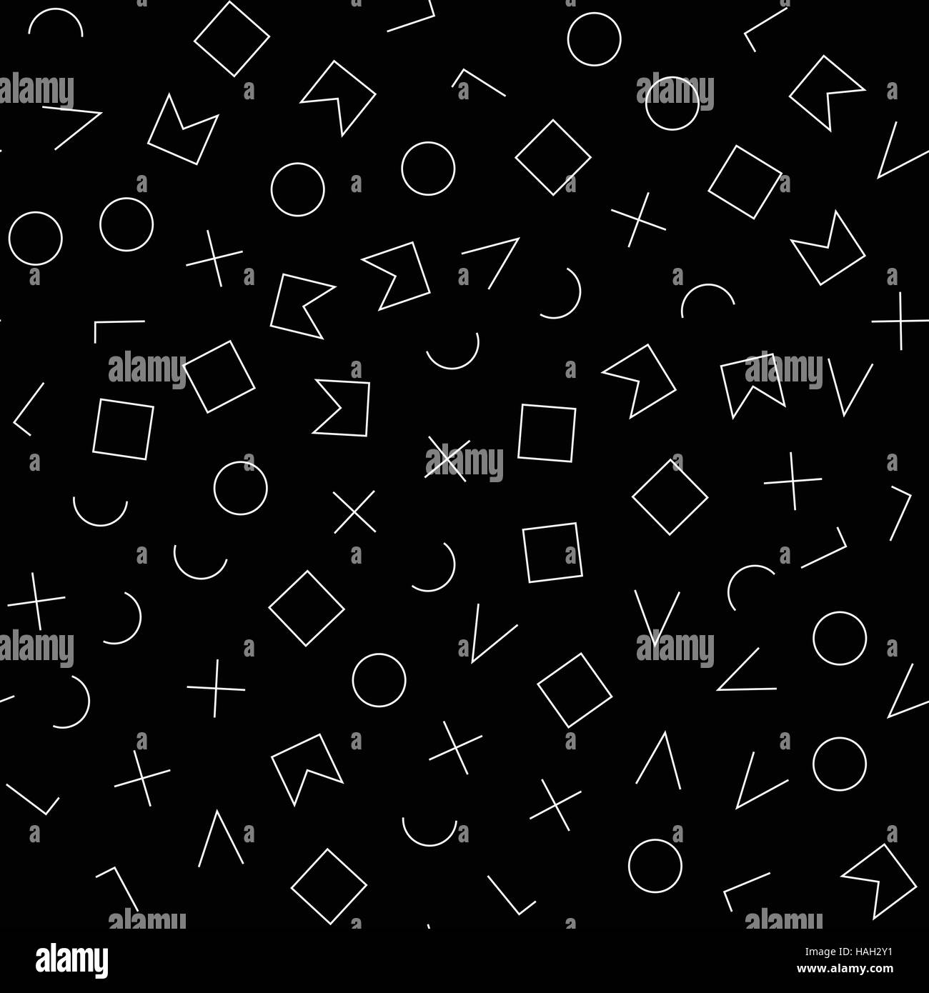 Seamless Pattern arrière-plan simple. Fashion 80-90 s. La texture en noir et blanc Illustration de Vecteur