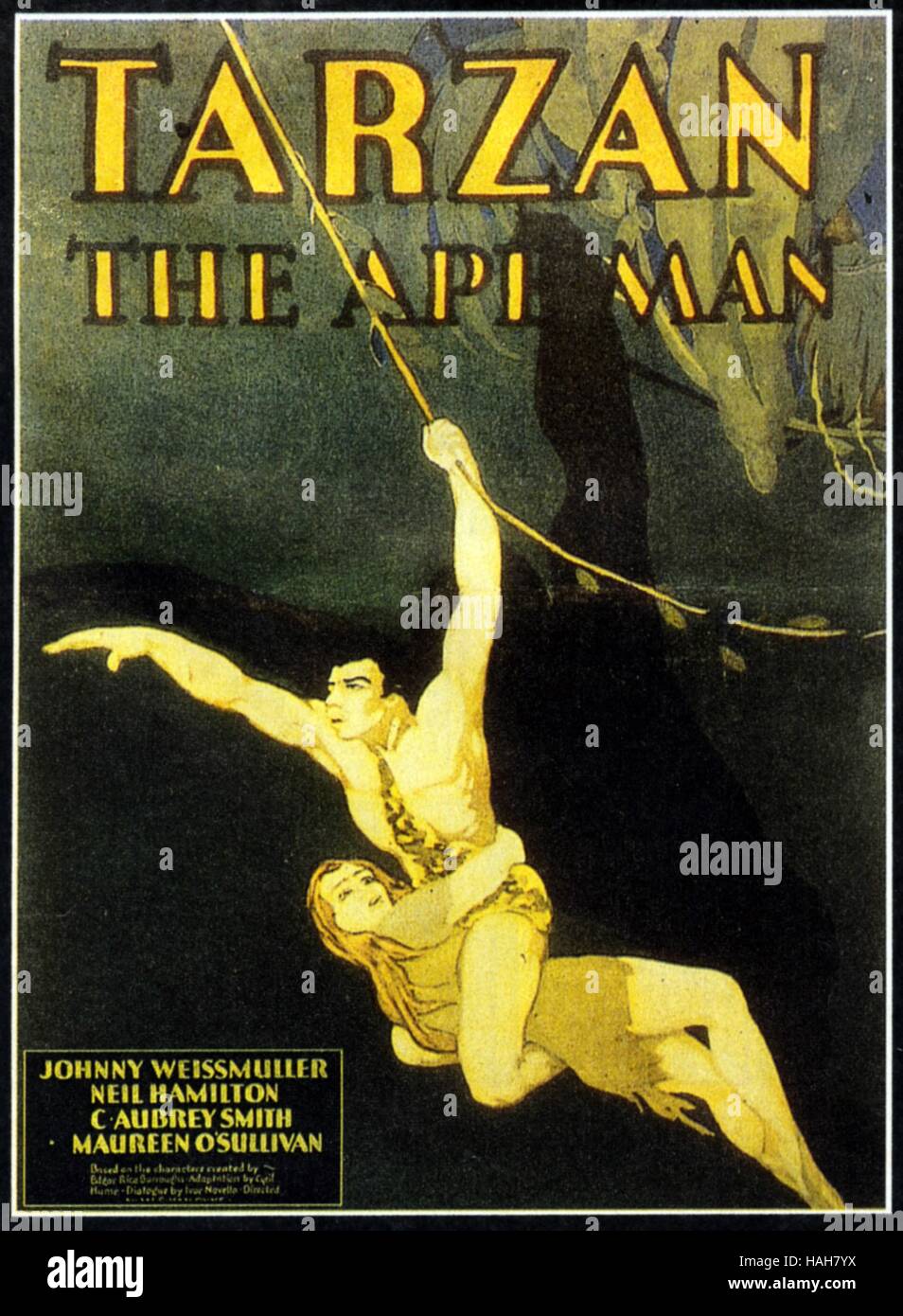 L'homme singe Tarzan Année : 1932 USA Réalisation : W.S. Affiche de film Van Dyke (USA) Banque D'Images