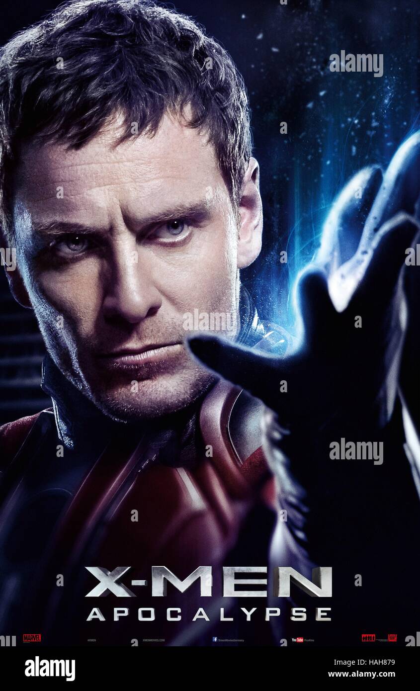 X-Men : Apocalypse Année : 2016 USA Réalisateur : Bryan Singer Michael Fassbender Film poster Banque D'Images