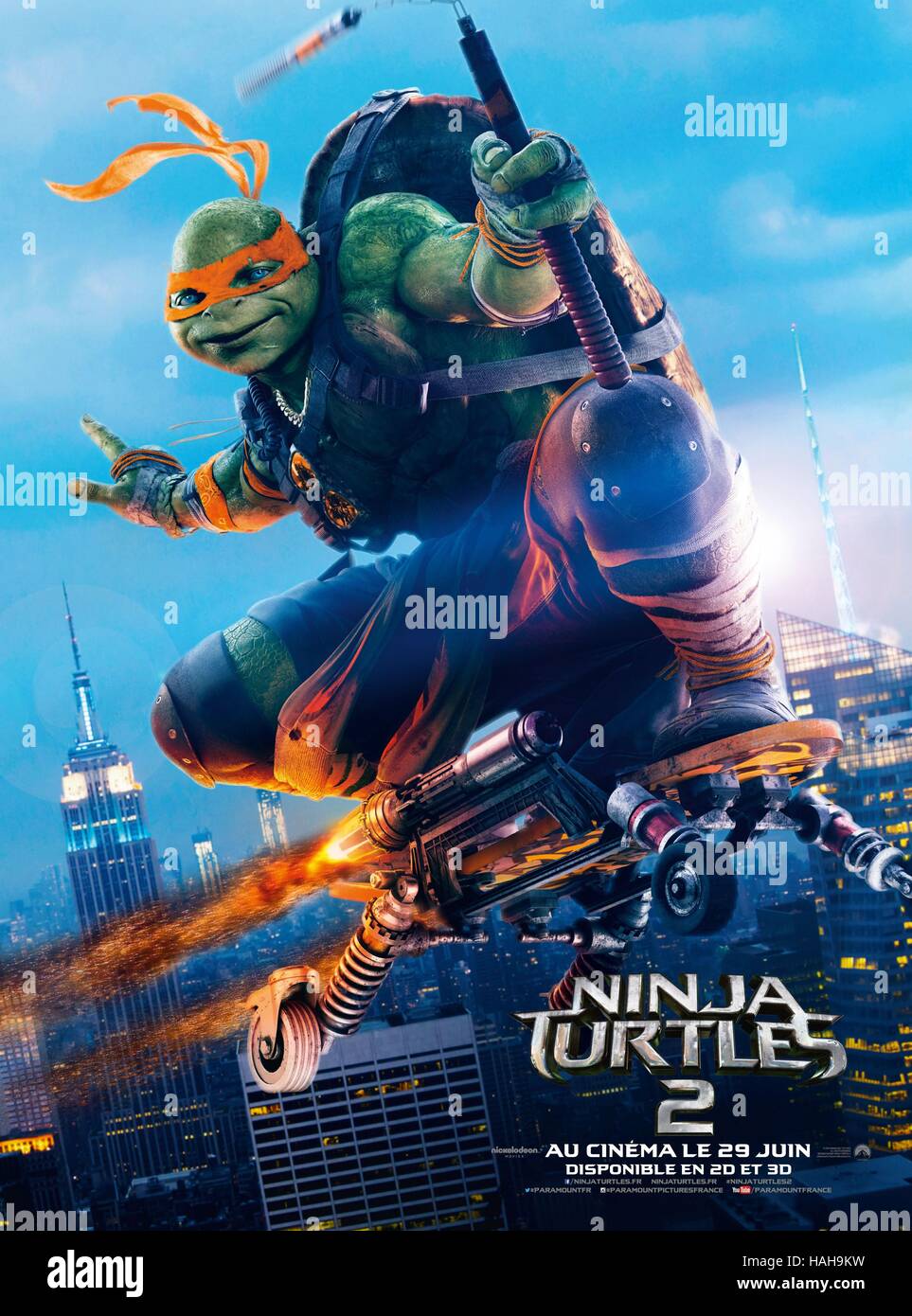 Teenage Mutant Ninja Turtles : de l'ombre Année : 2016 USA / Chine / Canada Réalisateur : Dave Green Movie poster (Fr) Banque D'Images