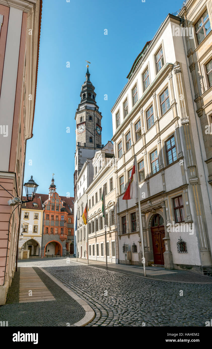 Hôtel de ville de Goerlitz, Saxe, Allemagne Banque D'Images