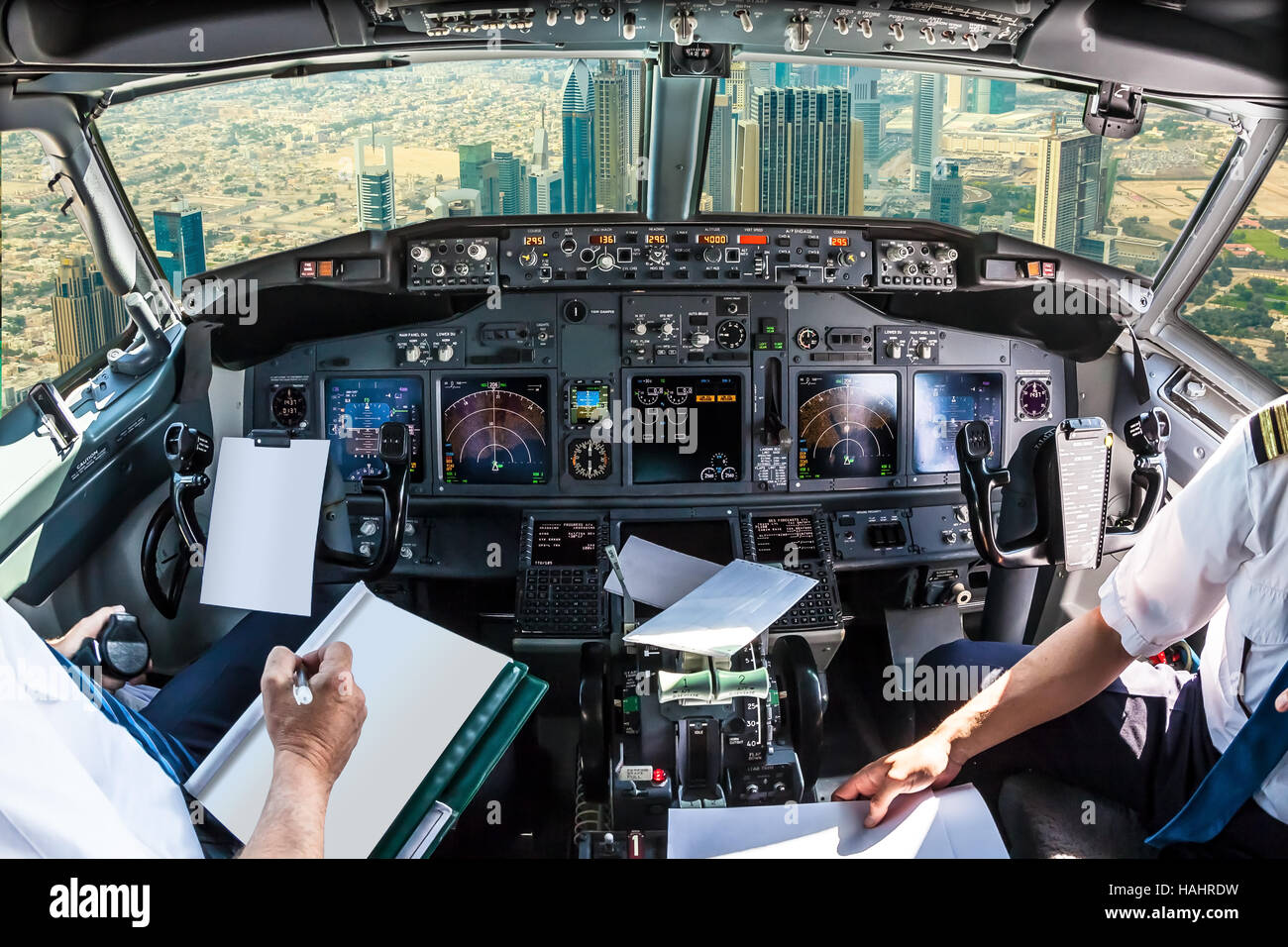 Cockpit en Dubai Downtown Banque D'Images