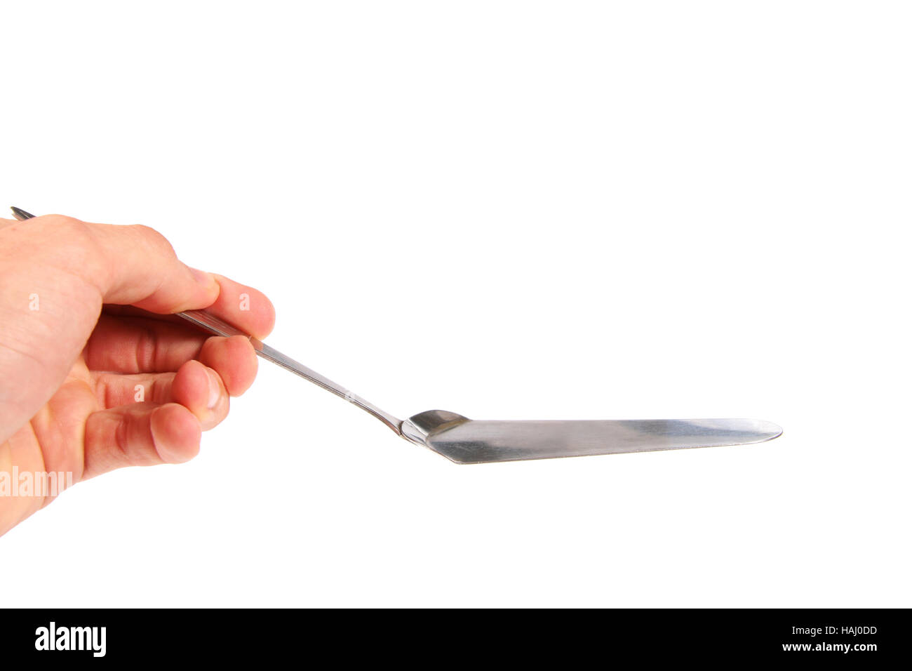 Pelle à gâteau vides en main Banque D'Images