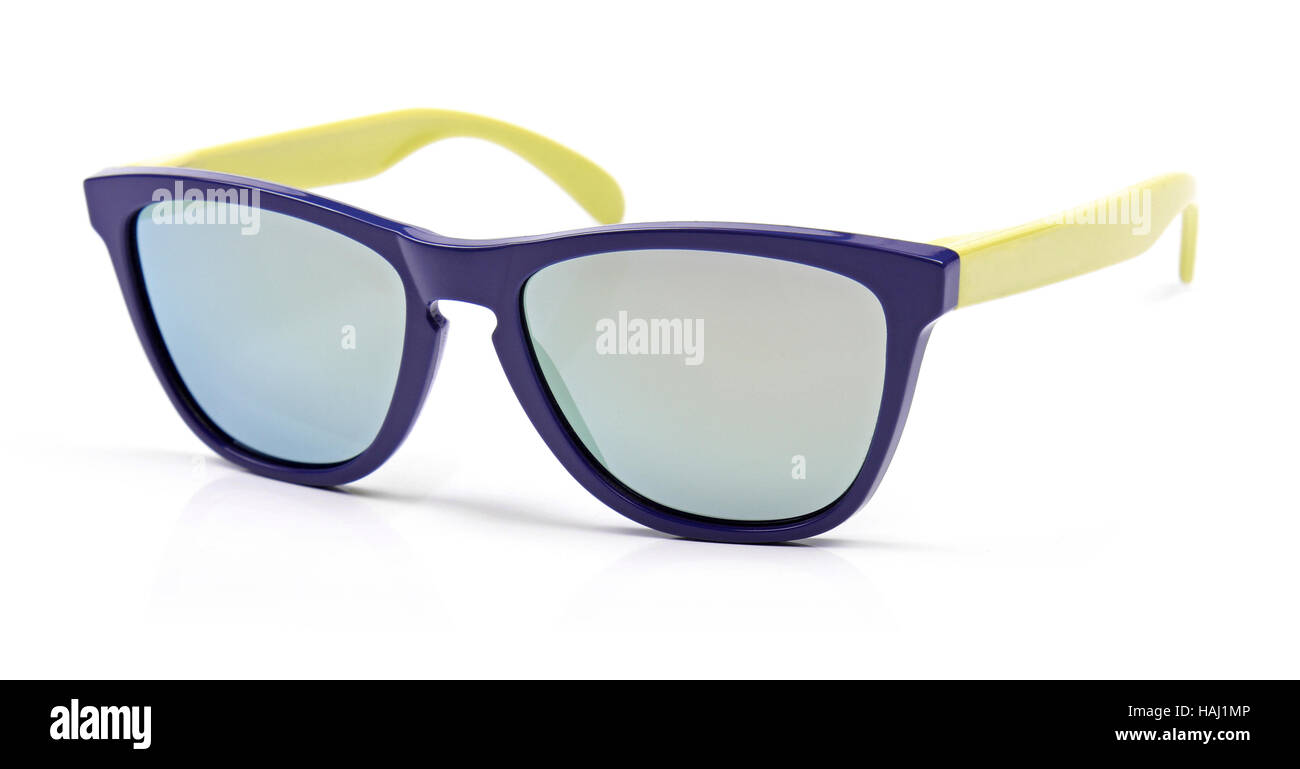 Lunettes colorées isolé sur blanc Banque D'Images