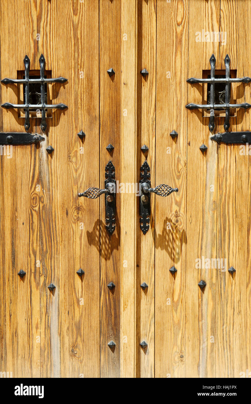 Close up image de l'ancienne porte en bois Banque D'Images