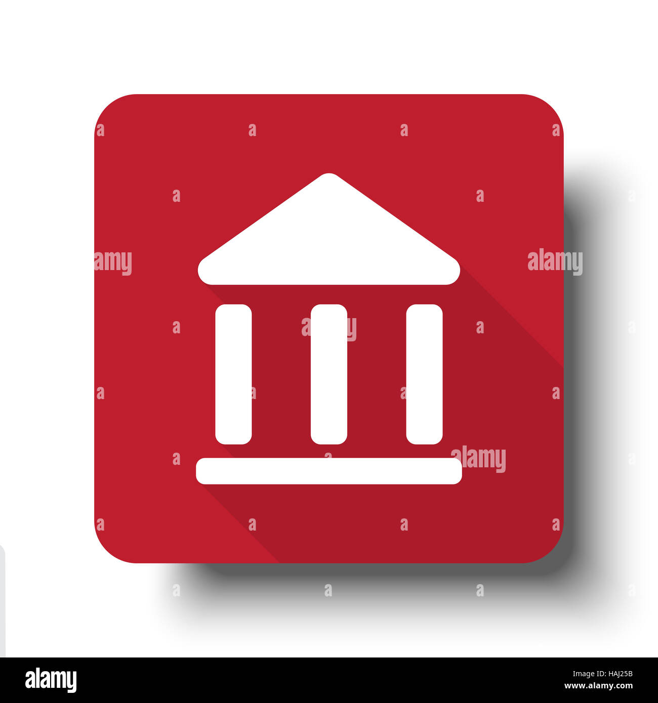 Le site web de la télévision sur l'icône bouton rouge avec ombre portée Banque D'Images