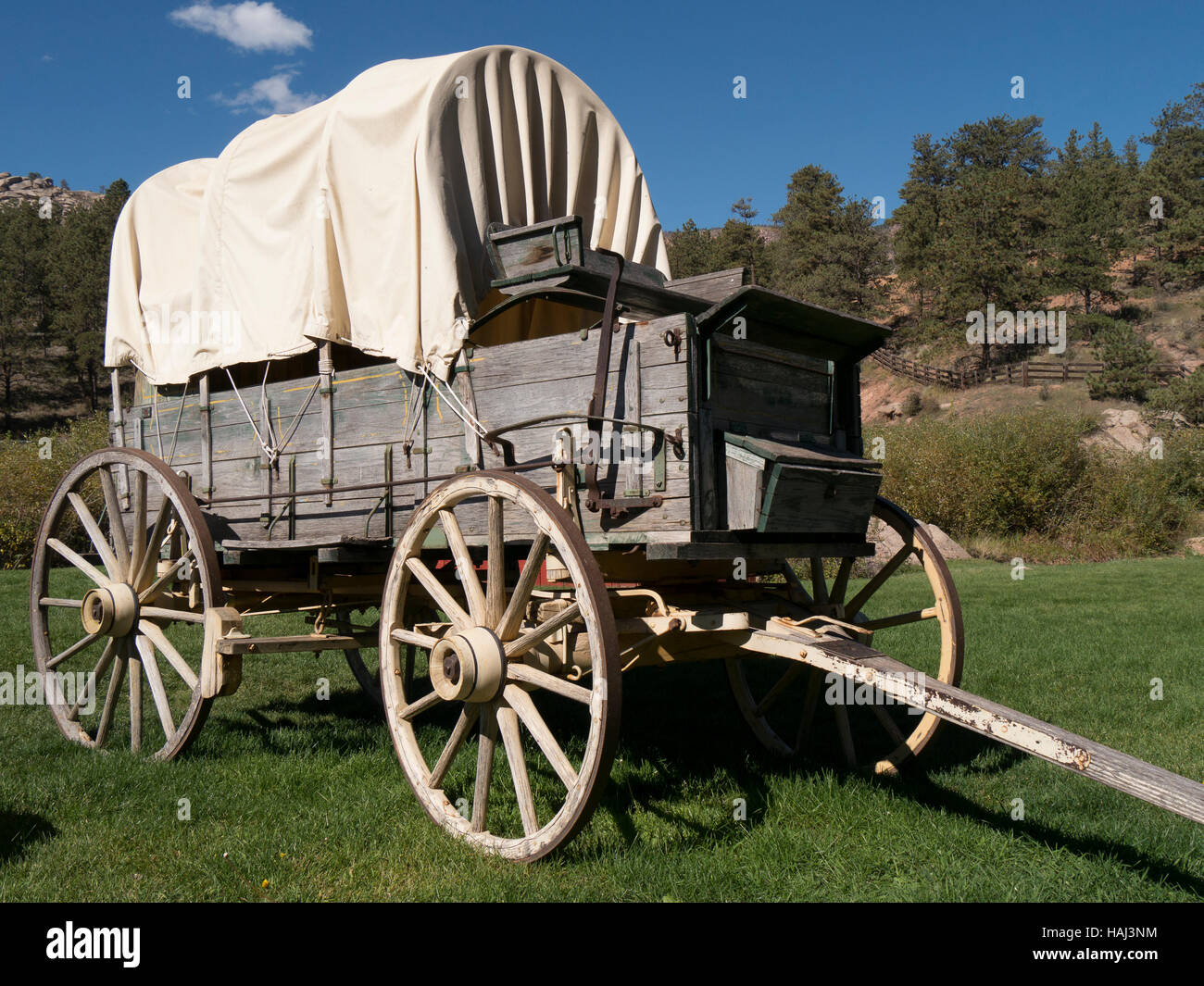 Wagon couvert. Banque D'Images
