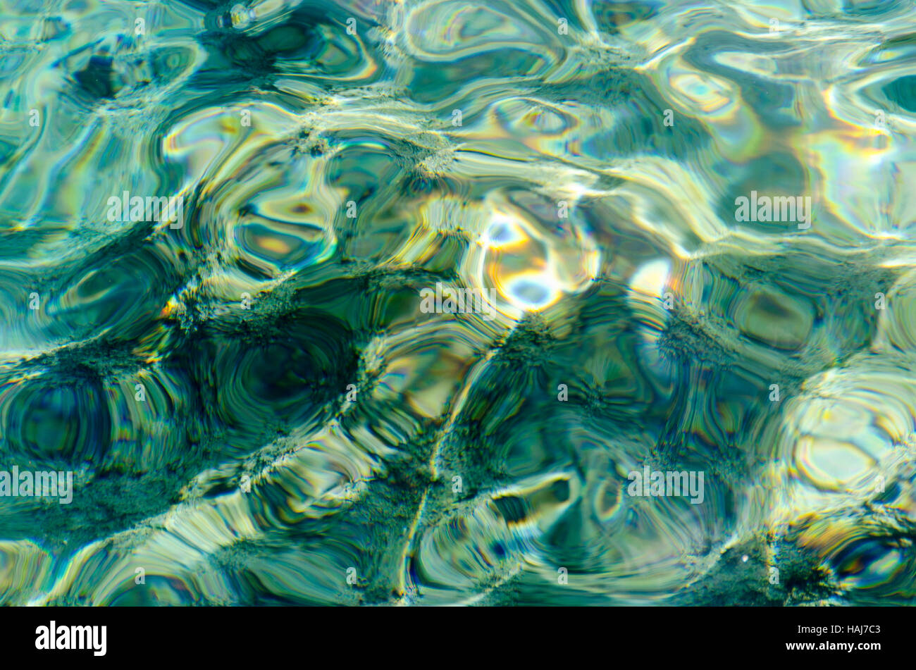 Les régularités et les reflets dans l'eau, piscines Limu, Niue, Océanie, Pacifique Sud Banque D'Images