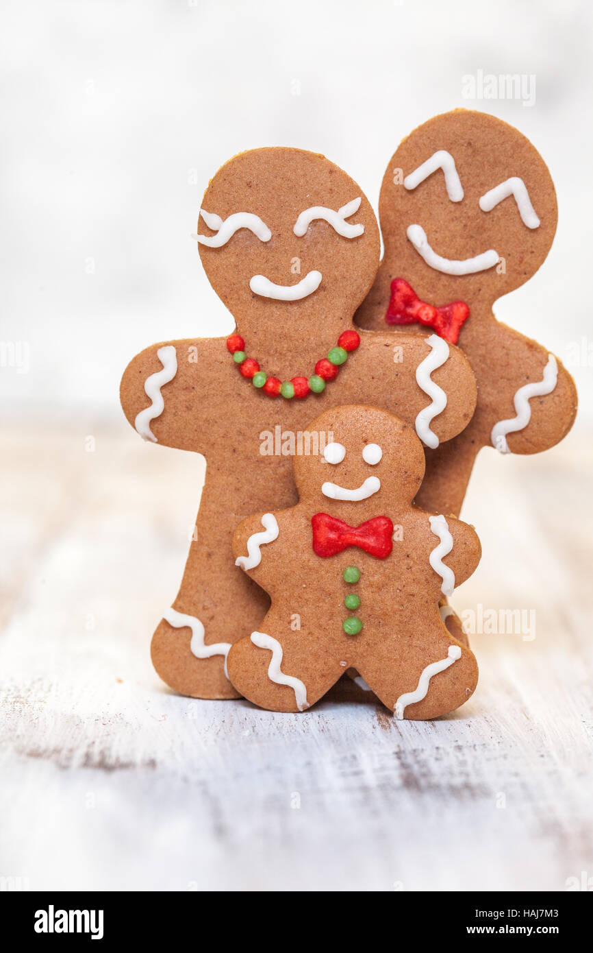Gingerbread Man family Banque D'Images