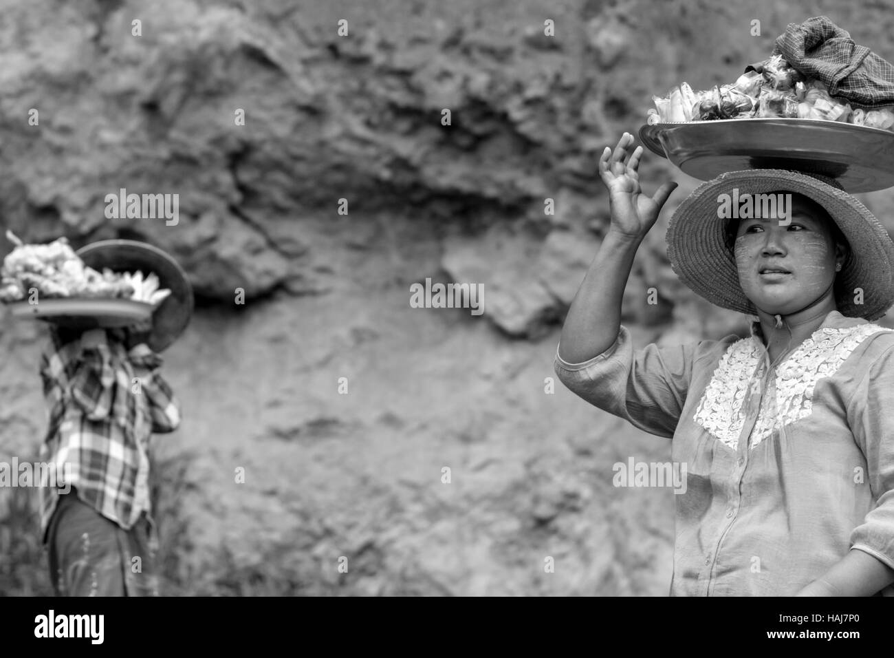 Les vendeurs d'aliments de rue Banque D'Images