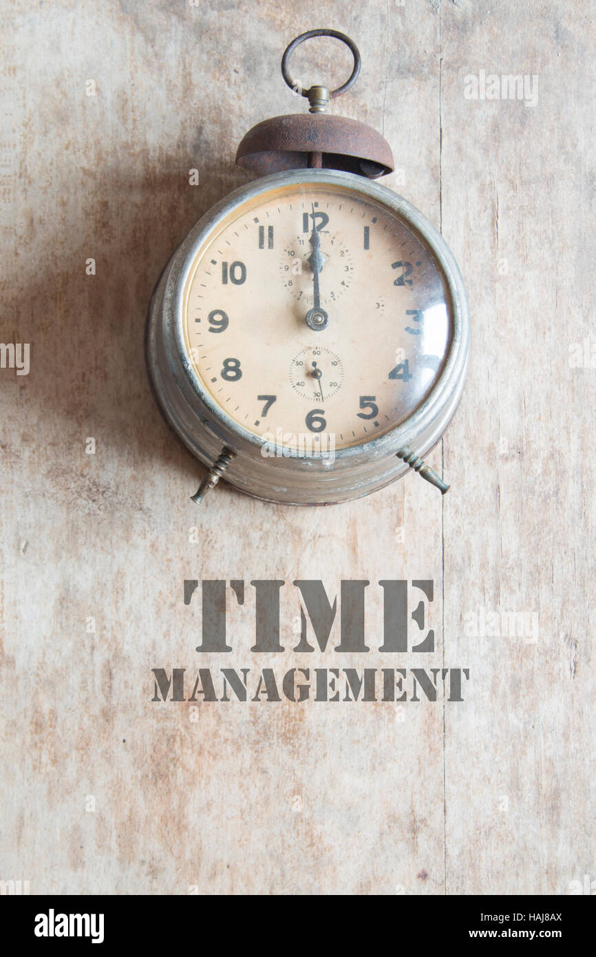 Concept de gestion du temps, esprit vintage Banque D'Images