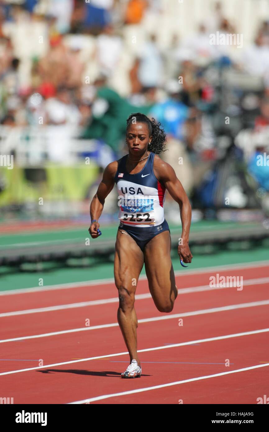 GAIL DEVERS USA Athènes Grèce 19 Août 2004 Banque D'Images