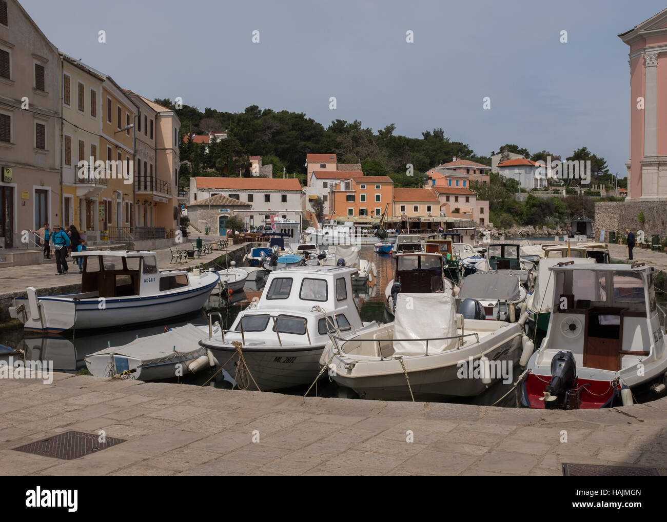 Port de Veli Losinj, Croatie, Kvarner, Banque D'Images
