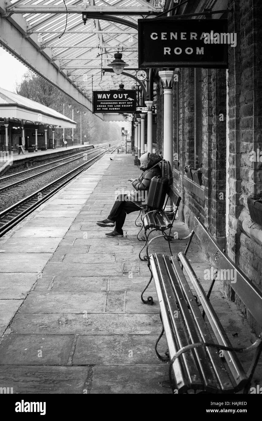 Hebden Bridge Railway Station, Calderdale, West Yorkshire. Banque D'Images