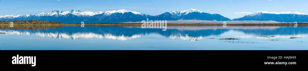 Plage de Sangre de Cristo et Great Sand Dunes - Vue panoramique de la plage de Sangre de Cristo et Great Sand Dunes, Colorado, USA. Banque D'Images